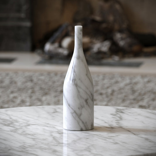 Vino Carrara Marble Wine Bottle