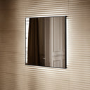Vision Matte Black Mirror With Natural White LED light and Demister 800mm