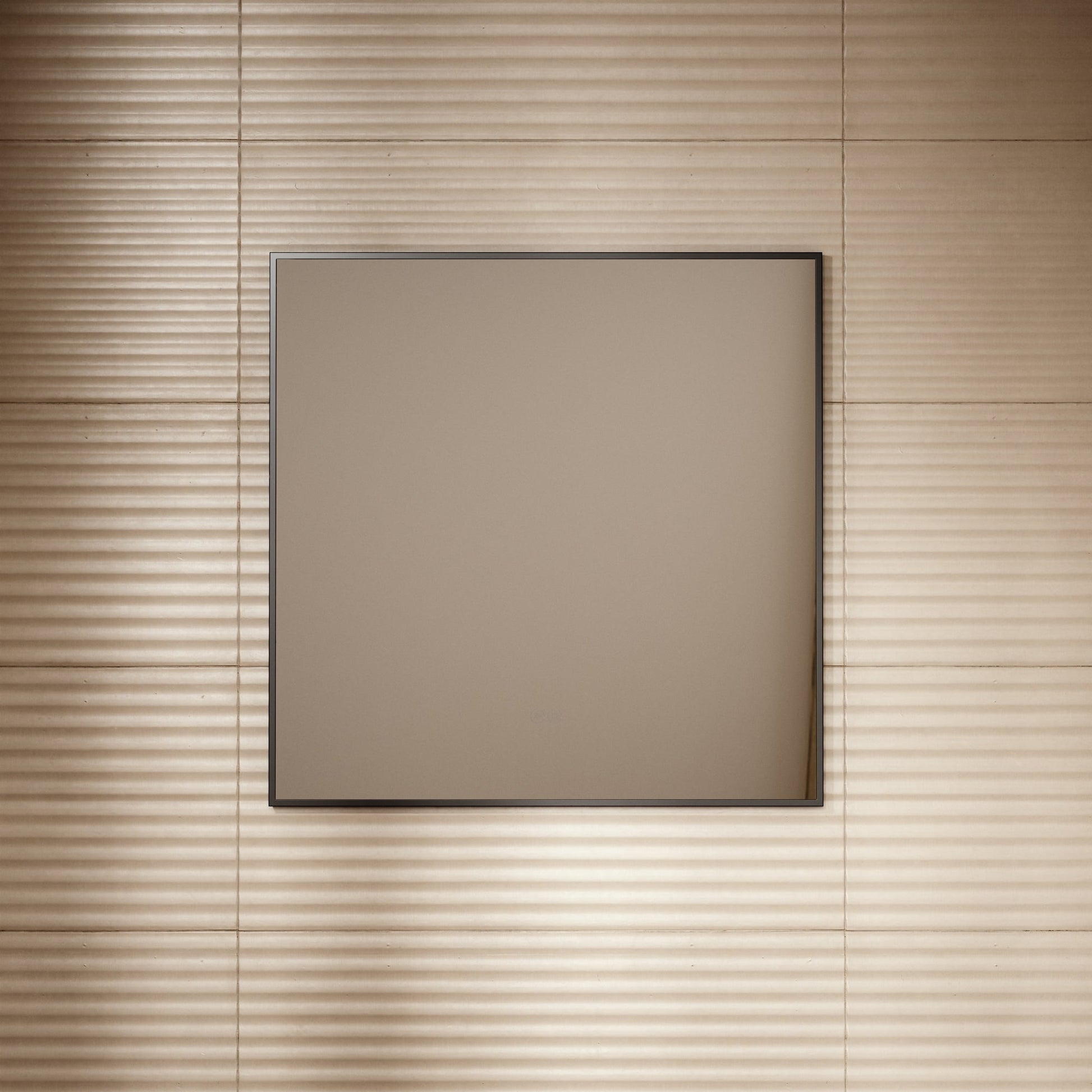 Vision Matte Black Mirror With Natural White LED light and Demister 800mm
