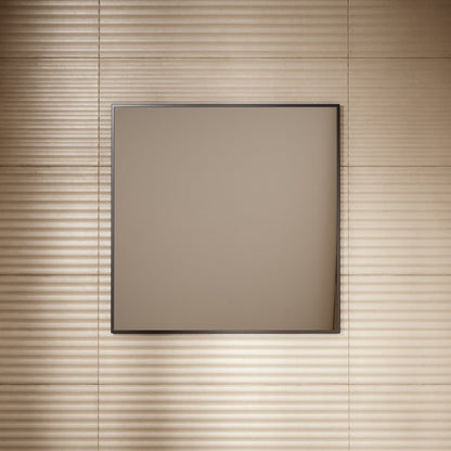 Vision Matte Black Mirror With Natural White LED light and Demister 800mm