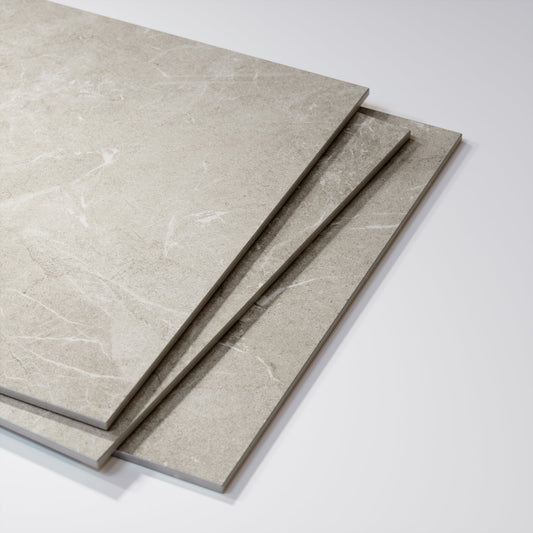 Vittorio Argento Limestone Porcelain Wall or Floor Tile 1200 x 600mm