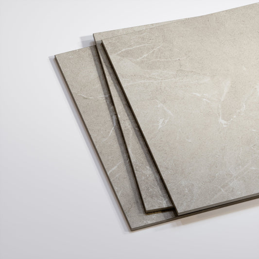 Vittorio Argento Limestone Porcelain Wall or Floor Tile 600 x 600mm