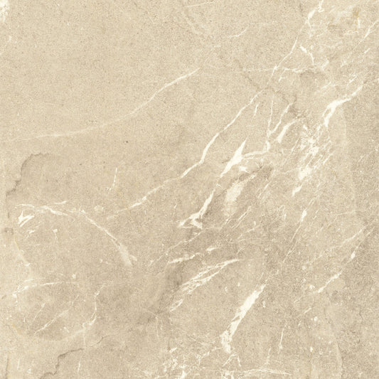 Vittorio Beige Limestone Porcelain Wall or Floor Tile 600 x 600mm