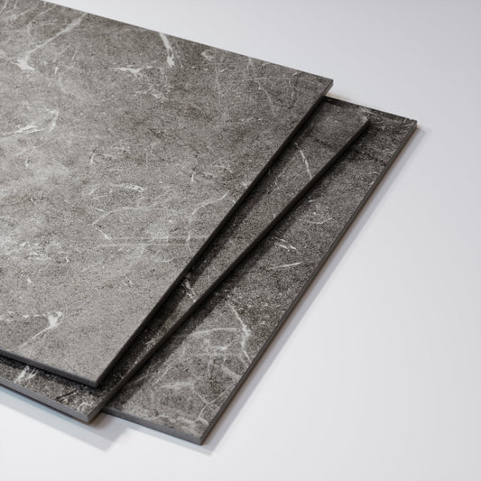 Vittorio Grigio Limestone Porcelain Wall or Floor Tile 1200 x 600mm