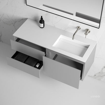 Vola Concrete Grey Vanity Unit with Stone Basin 1200mm