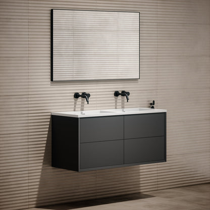 Volini Double Bathroom Vanity Unit Matte Anthracite 1200mm