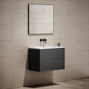 Volini Matte Anthracite Vanity Unit with Stone Basin 800mm