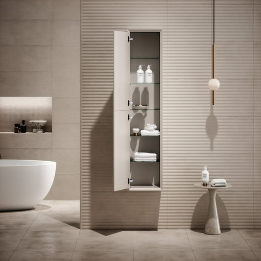 Volini Matte Cappuccino Bathroom Storage Cabinet 350mm