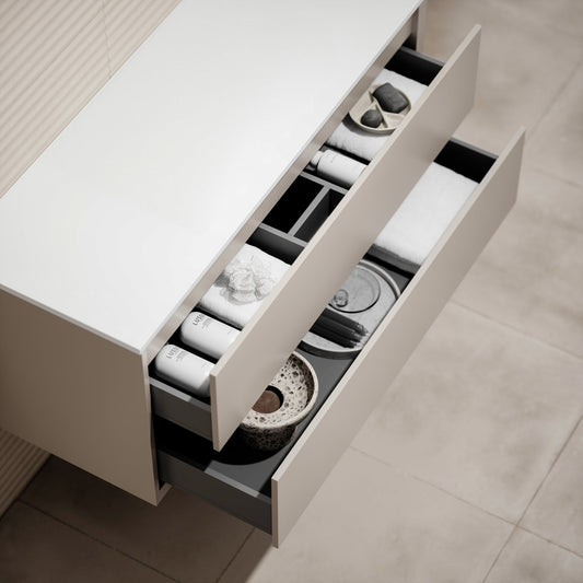 Volini Matte Cappuccino Vanity Unit with Stone Countertop 1200mm