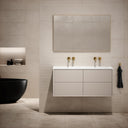 Volini Matte Cappuccino Double Bathroom Vanity Unit 1200mm