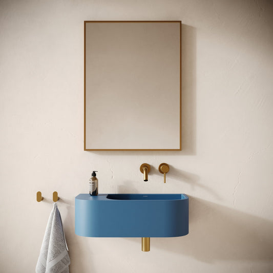 Voluto Azure Concrete Wall Hung Basin 650mm