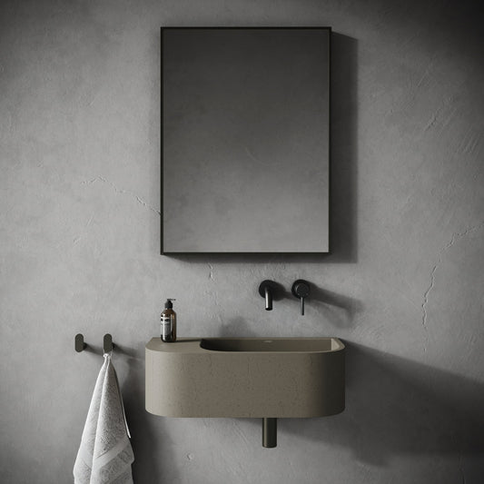 Voluto Concrete Wall Hung Basin 658mm