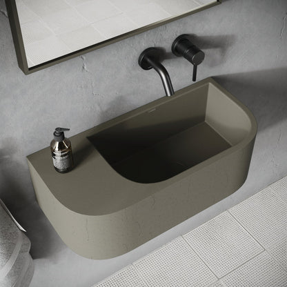 Voluto Concrete Wall Hung Basin 658mm