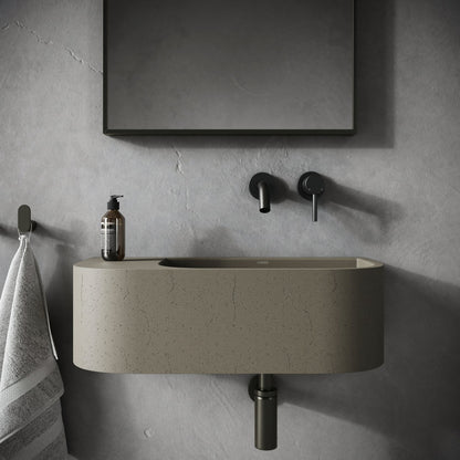 Voluto Concrete Wall Hung Basin 658mm