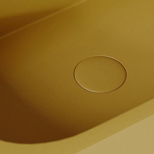 Voluto Saffron Concrete Wall Hung Basin 650mm