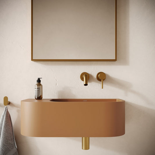 Voluto Sienna Concrete Wall Hung Basin 650mm