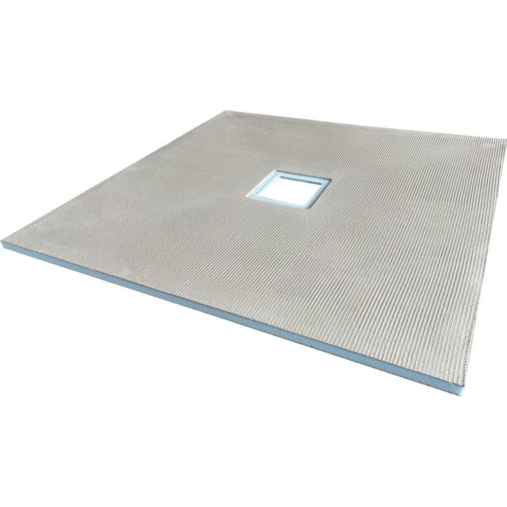 Wet Room Walk in Shower Tray Kit - Centre Drain + Tanking Kit + Matte Black Waste Kit (ALL SIZES)