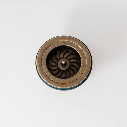 Windsor Aged Bronze Kitchen Basket Strainer Waste Kit